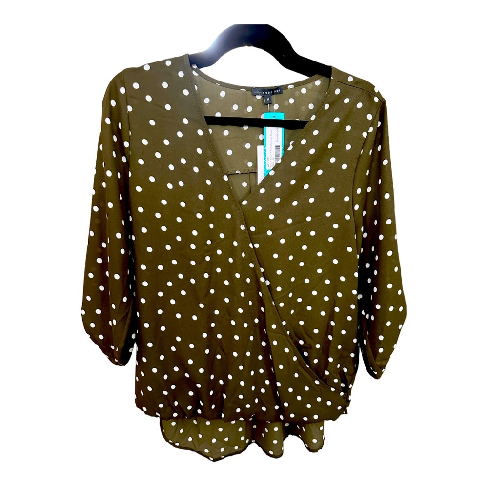 NWT West Kei Brown with white polkadot